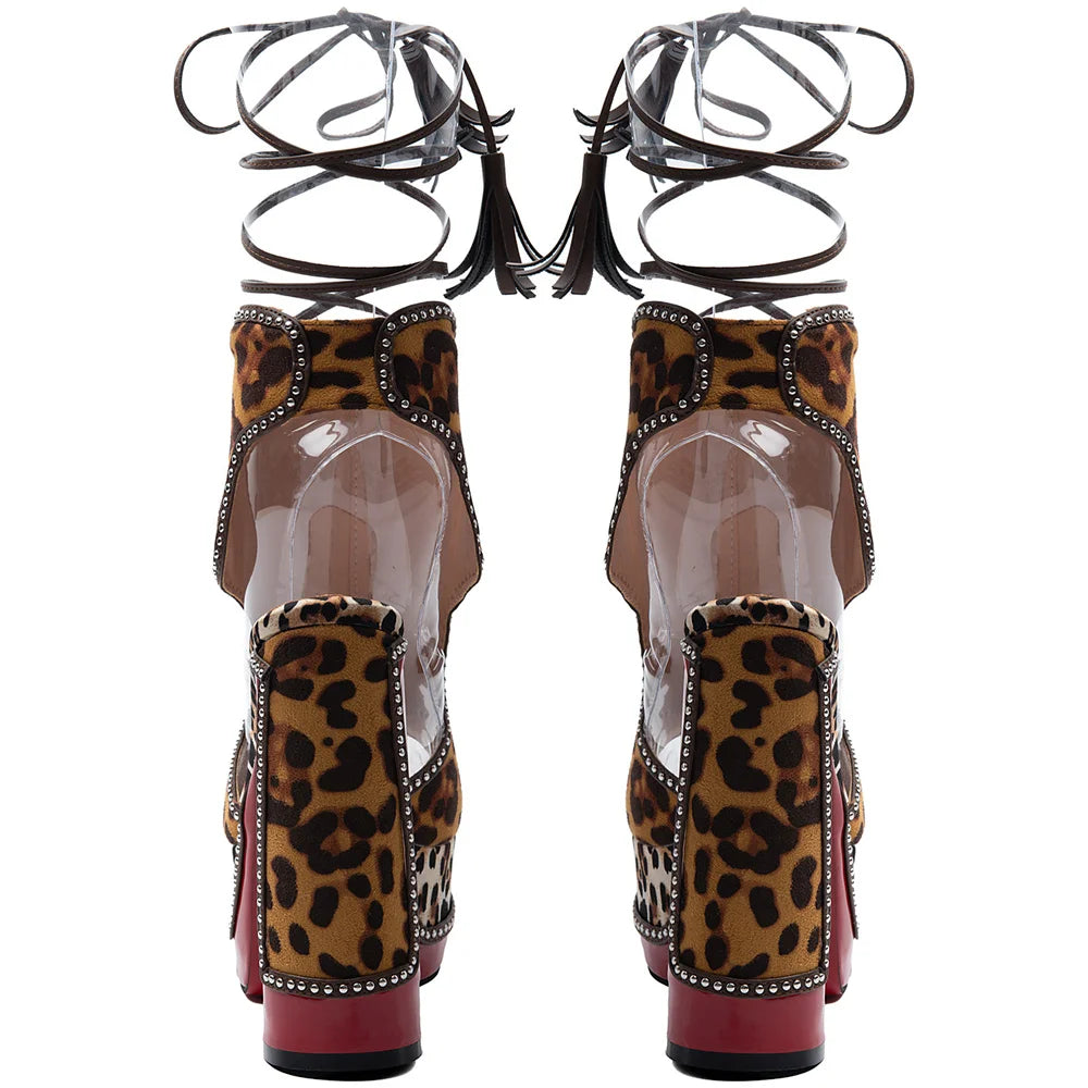 Leopard Chunky High Heels
