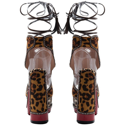 Leopard Chunky High Heels