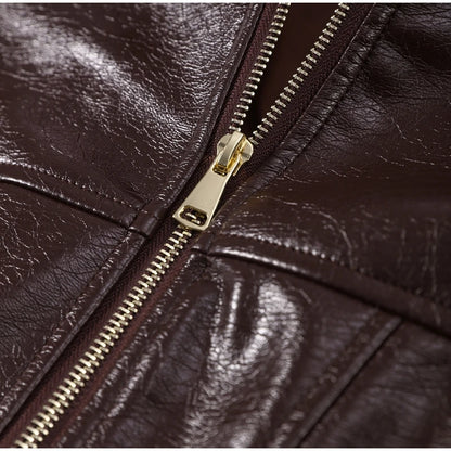 Vintage Leather Biker Jacket
