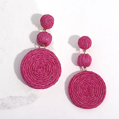 Handmade Rattan Knit Earrings