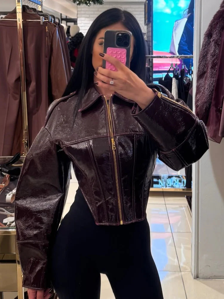 Vintage Leather Biker Jacket