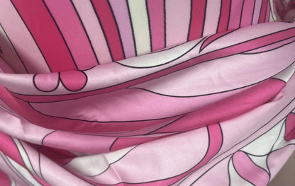 Pink Abstract Print Bikini Set