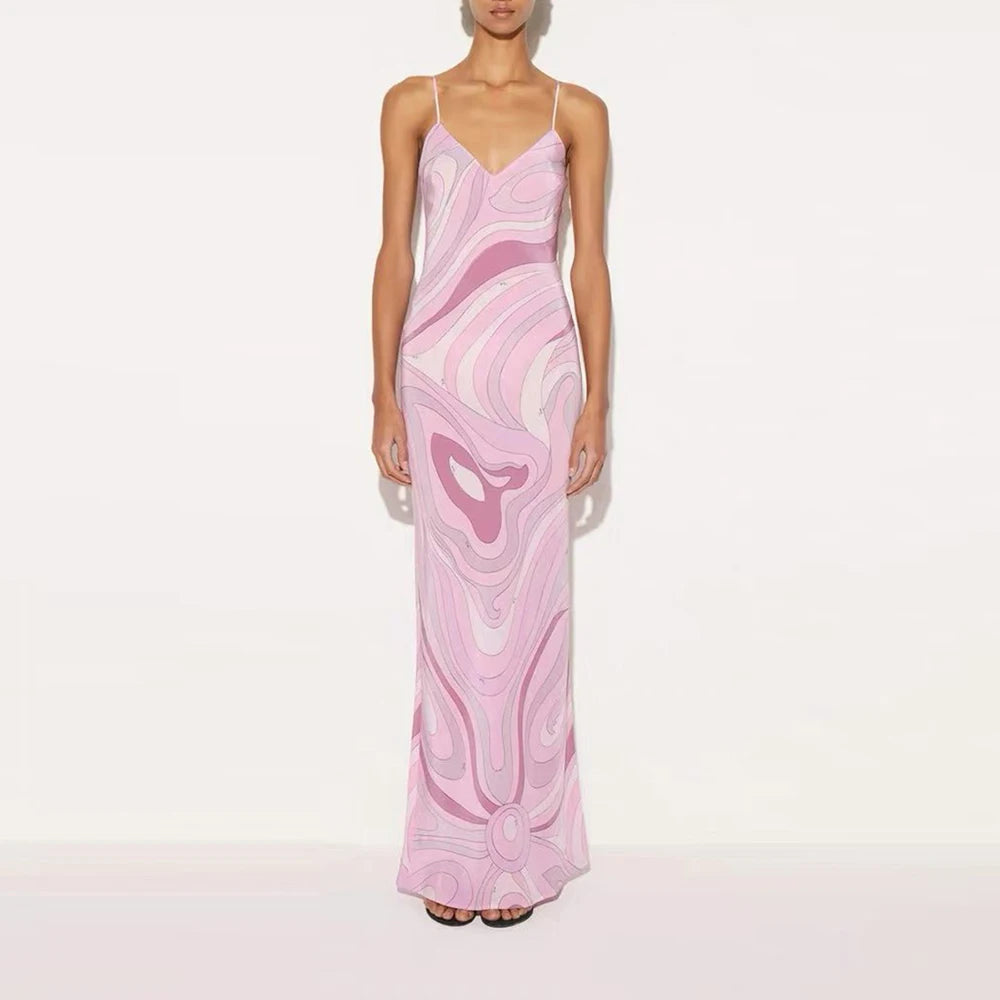 Vintage Satin Maxi Dress