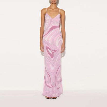 Vintage Satin Maxi Dress