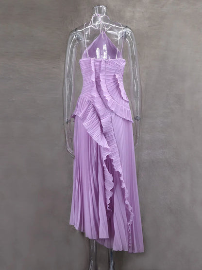 Kelsi Chiffon Ruffle Maxi Dress