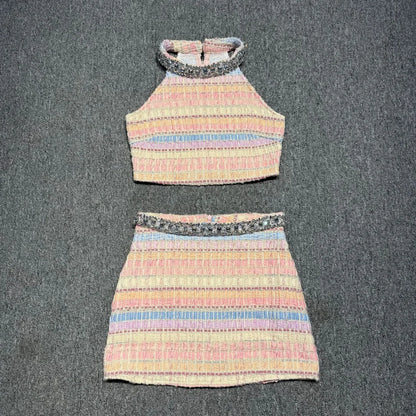 Viana Tweed Mini Skirt Set
