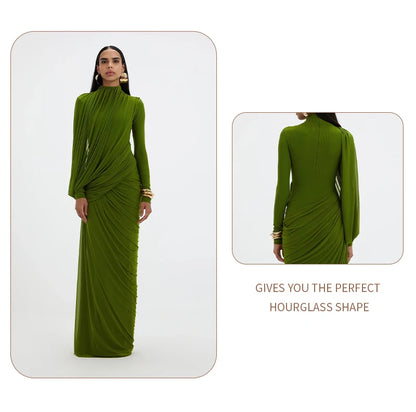 Rosa Pleated Maxi Dress