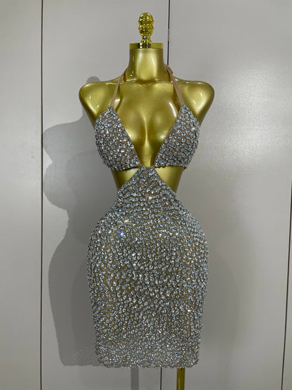 She Sparkle Mesh Mini Dress