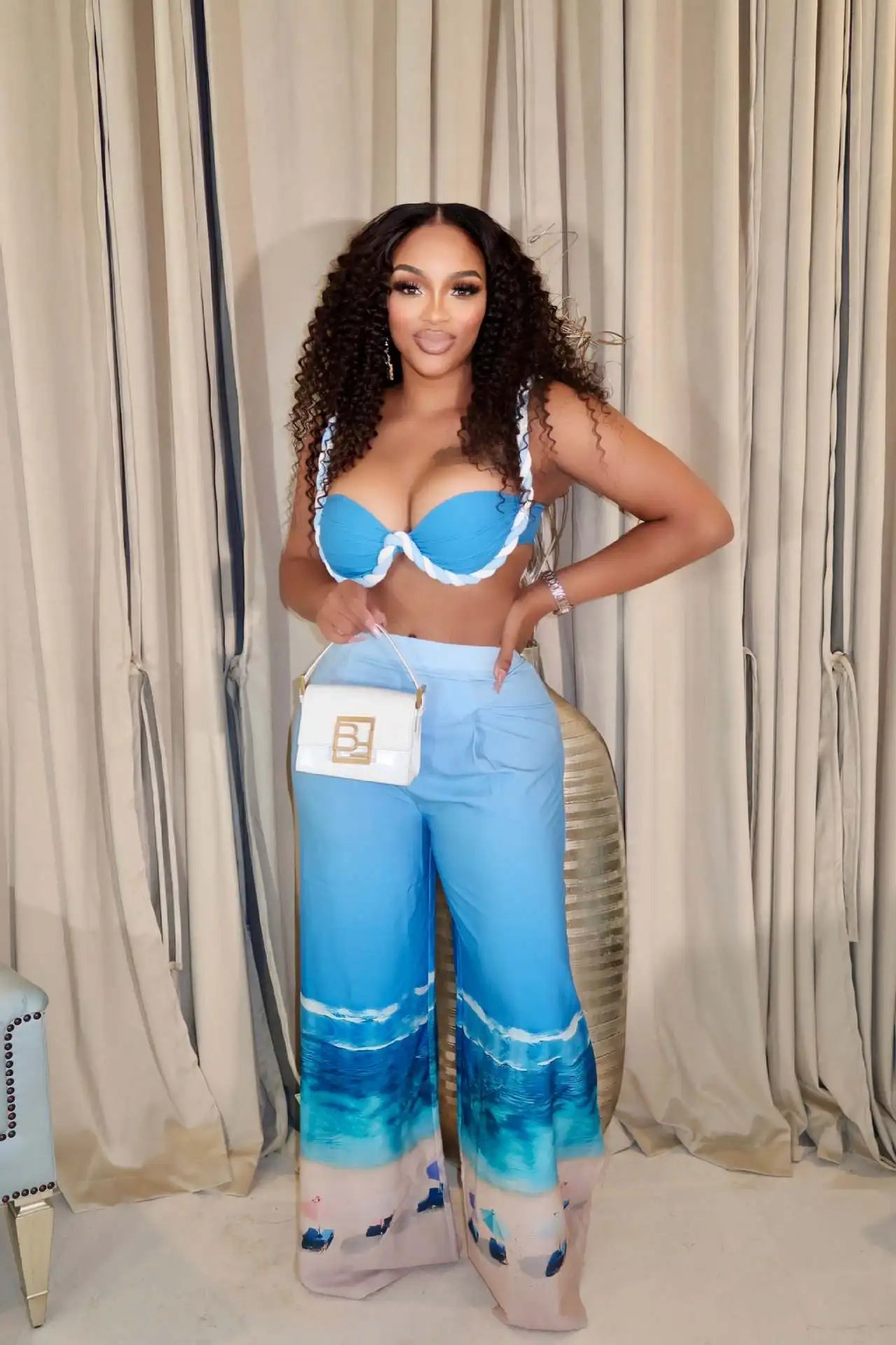 Blue Martini Pants Set