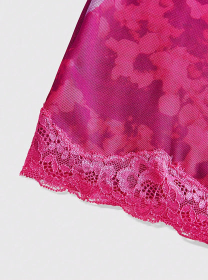Floral Lace Mini Dress