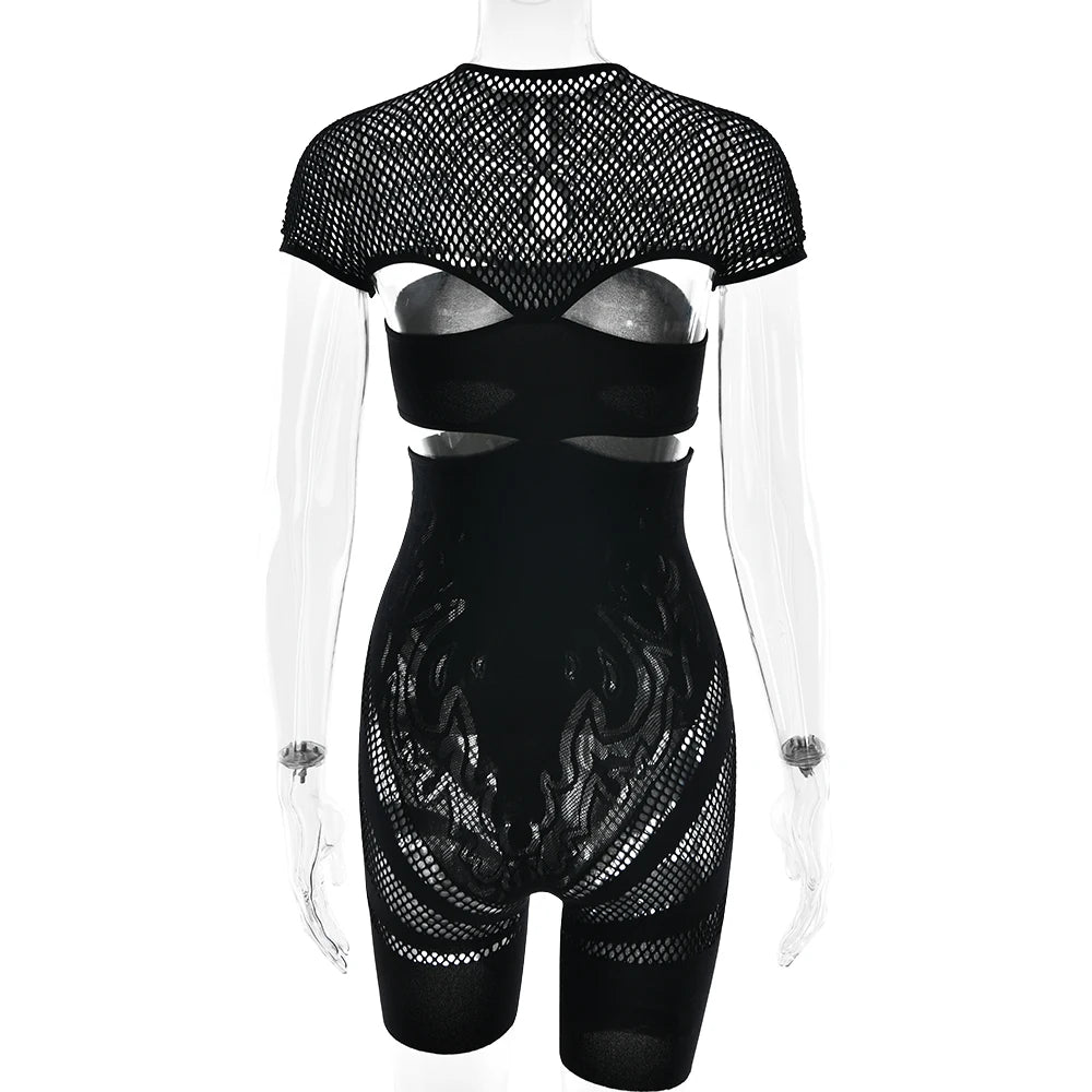 Laurie Mesh Romper