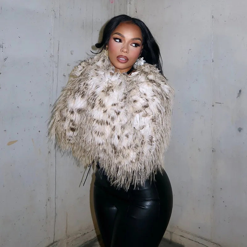 Leopard Fur Plush Coat