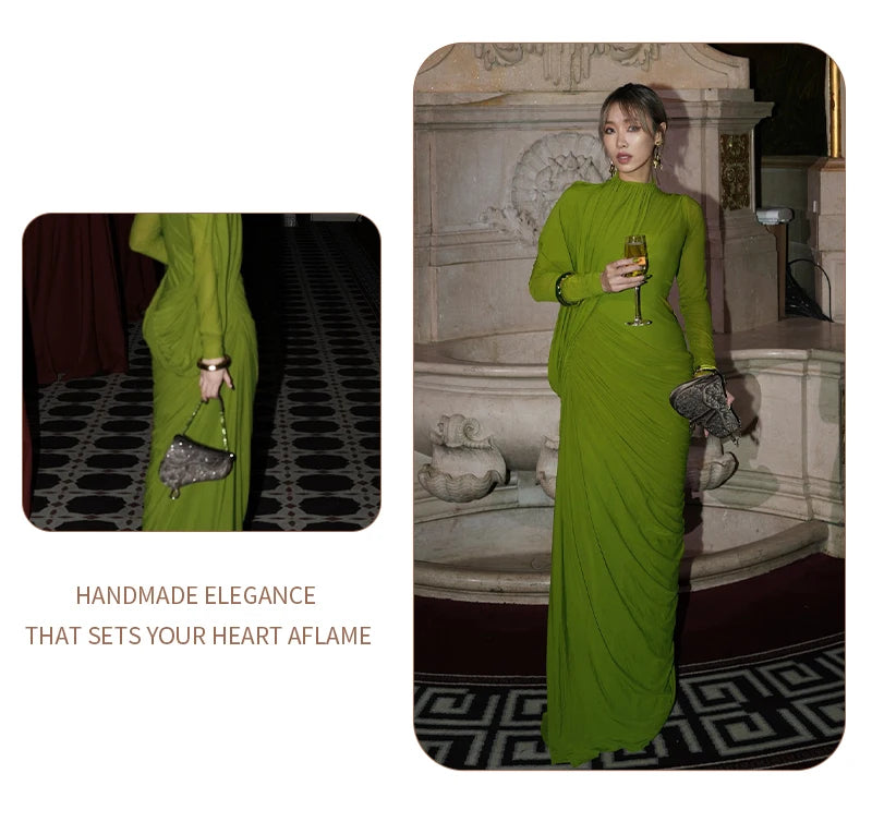 Rosa Pleated Maxi Dress
