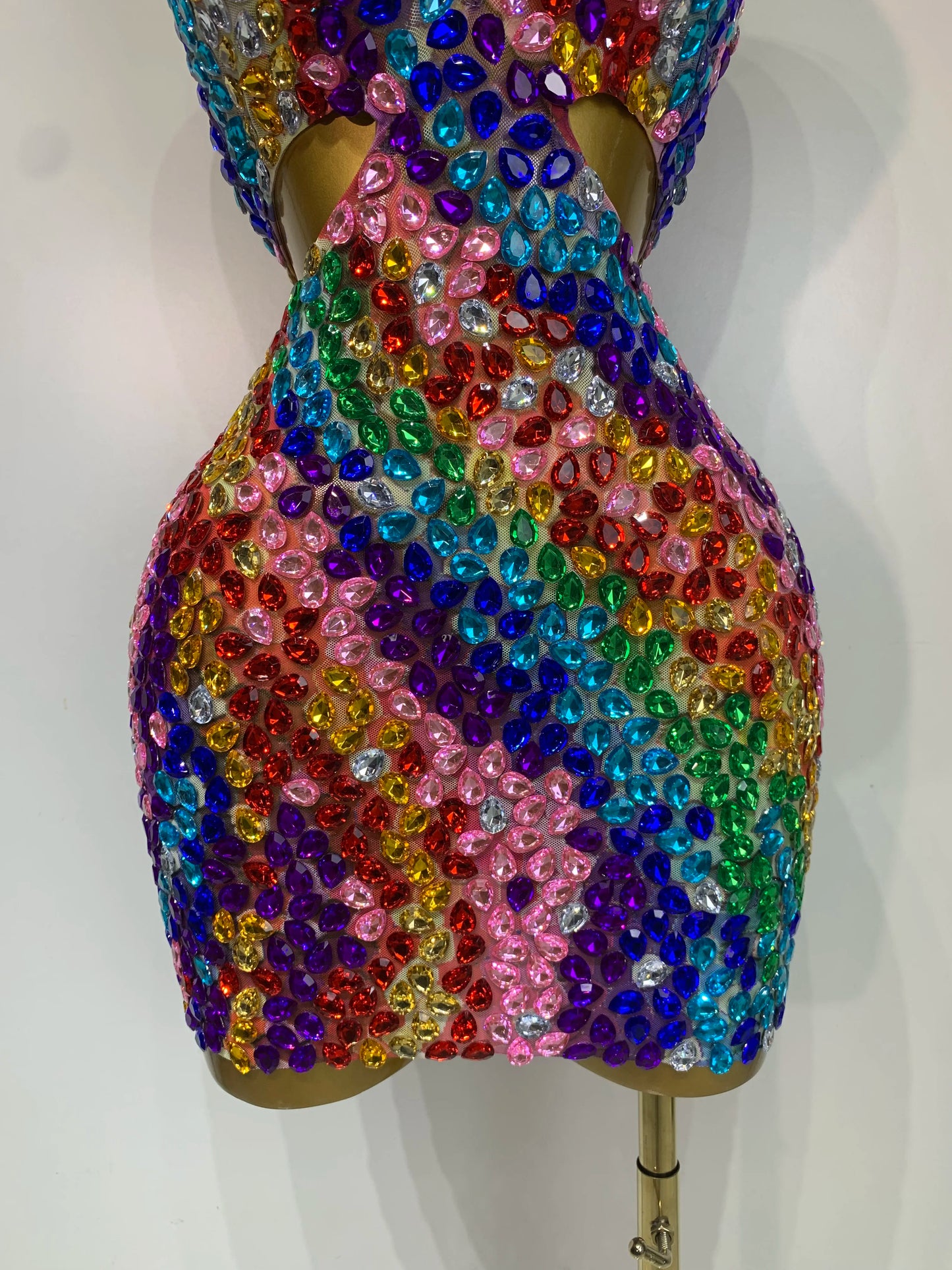 Amleia Rhinestone Mini Dress