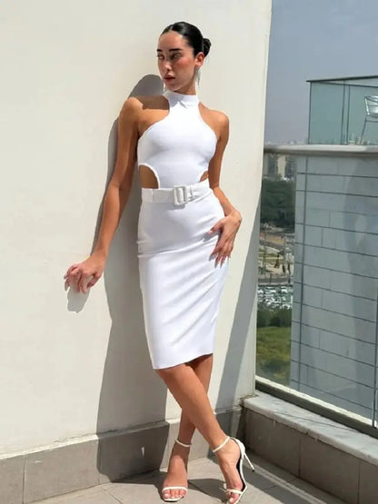 Your Needs Met Bandage Midi Dress