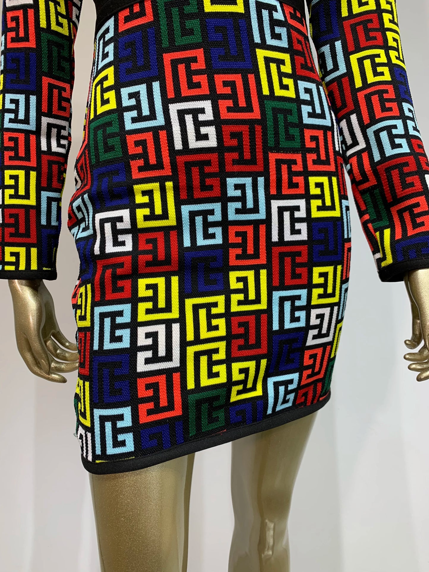 Luxe Jacquard Bandage Mini Dress