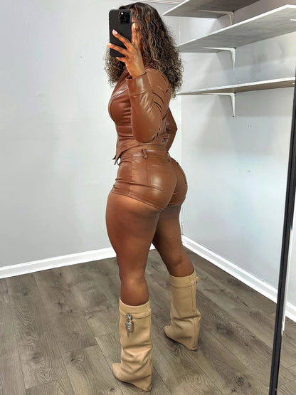Timeless Leather Short Set