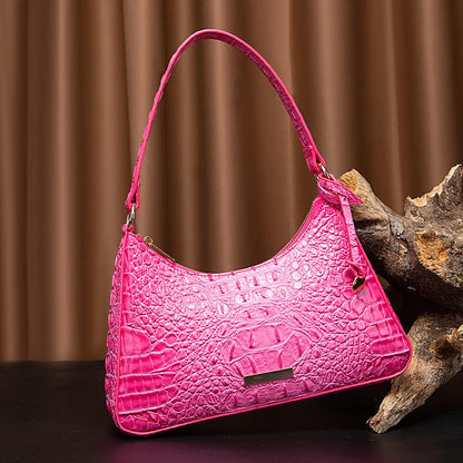 Reptile Luxe Shoulder Handbag