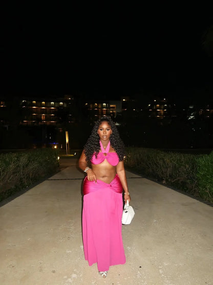 Belle Ruched Maxi Skirt Set