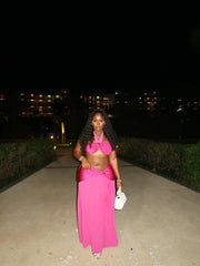 Belle Ruched Maxi Skirt Set