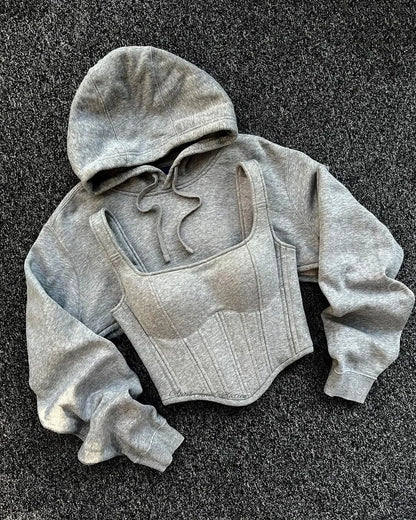 Chic Bandage Corset Hoodie