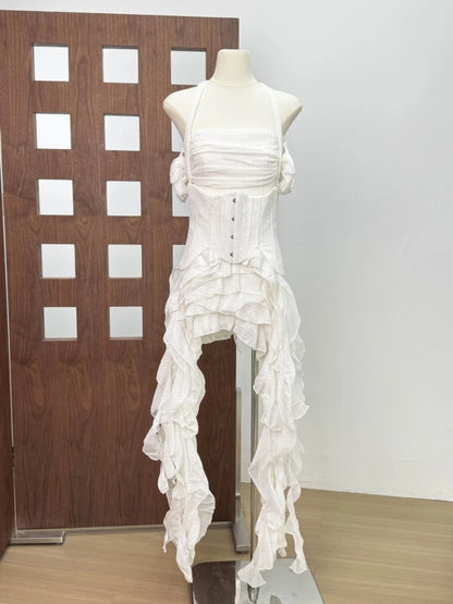Ruffled Corset Dress Set
