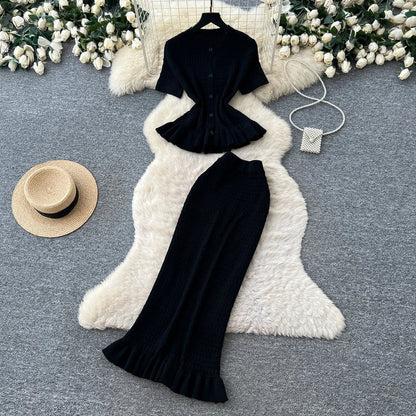 Lorena Ruffle Hem Skirt Set