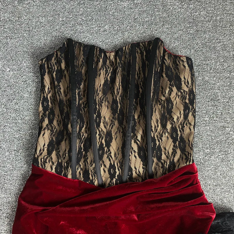 Velvet Lace Cocktail Dress