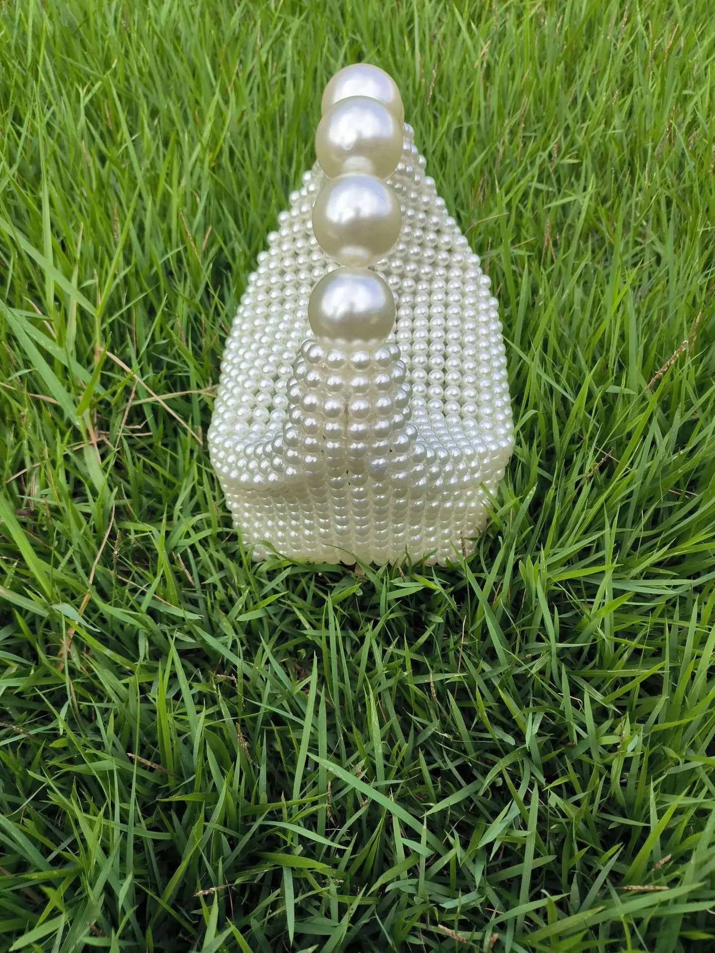 Wooden Bucket Beaded Bag