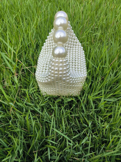 Wooden Bucket Beaded Bag