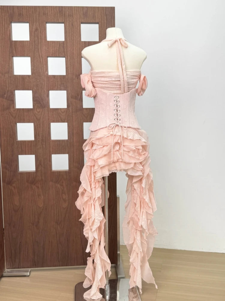 Ruffled Corset Dress Set