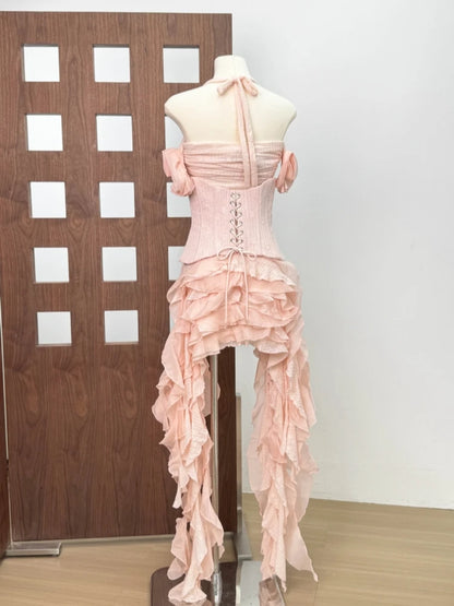Ruffled Corset Dress Set