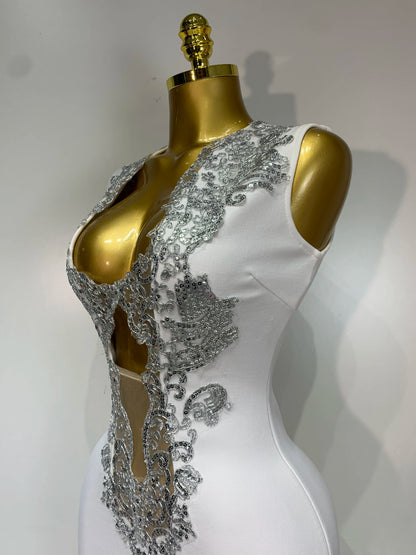 Merynda Sequin Bandage Mini Dress