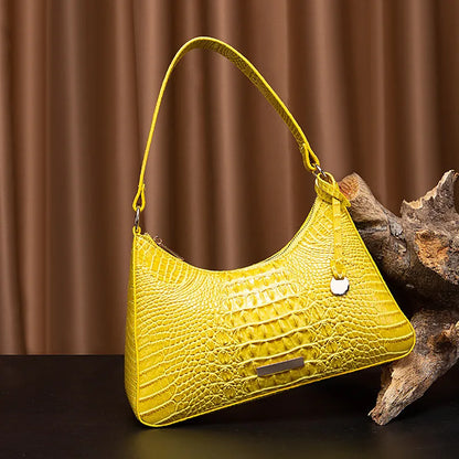 Reptile Luxe Shoulder Handbag
