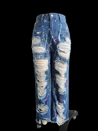 Retro Ripped Jeans