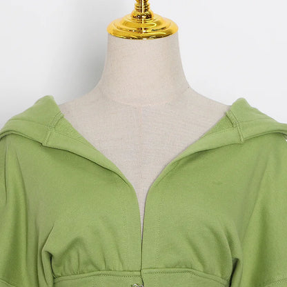 Hoodie Bandage Corset Jacket