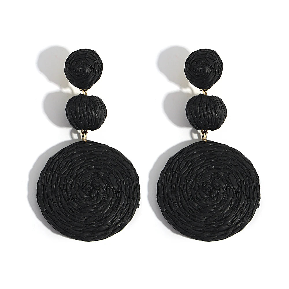 Handmade Rattan Knit Earrings