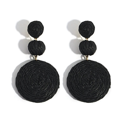 Handmade Rattan Knit Earrings