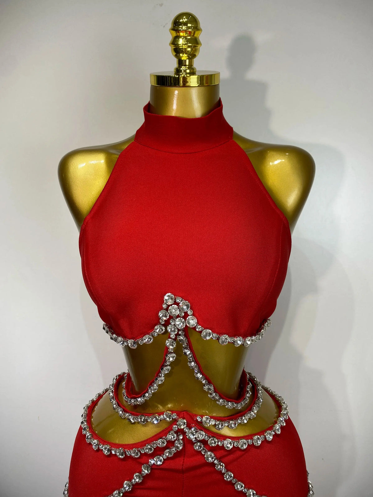 Anita Rhinestone Bandage Pants Set