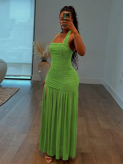 Lisa Ruched Maxi Dress