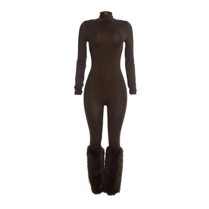 Solange Fur Jumpsuit