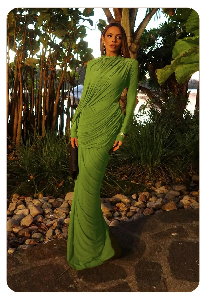 Rosa Pleated Maxi Dress