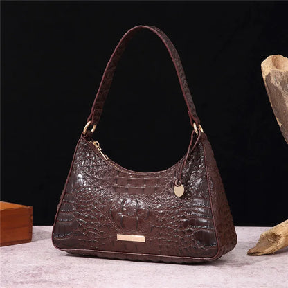 Reptile Luxe Shoulder Handbag