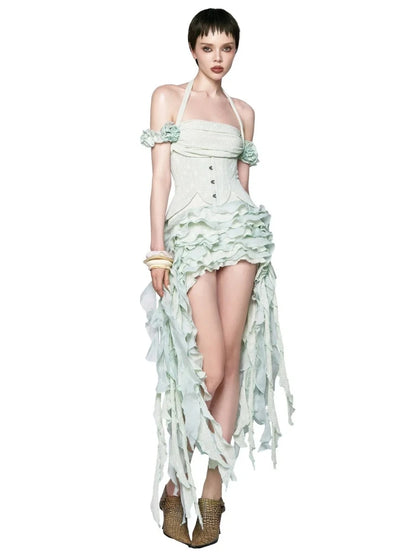 Ruffled Corset Dress Set