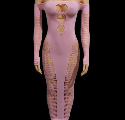 Caroline Mesh Maxi Dress