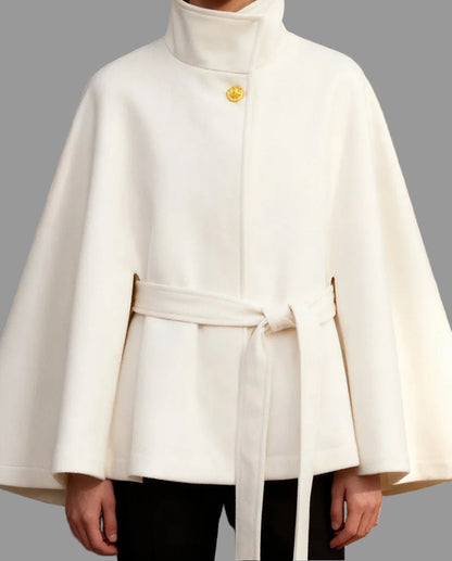 Luxurious Wool Stand Collar Coat