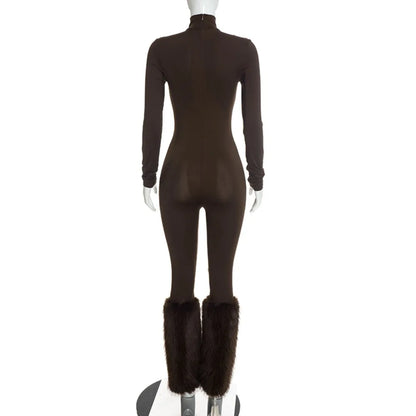 Solange Fur Jumpsuit