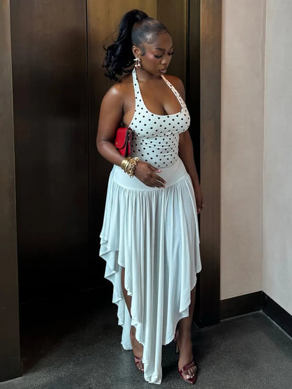 Polka Dot Skirt Set