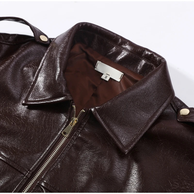 Vintage Leather Biker Jacket