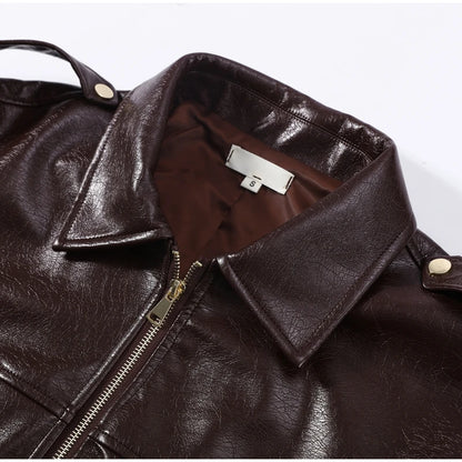 Vintage Leather Biker Jacket
